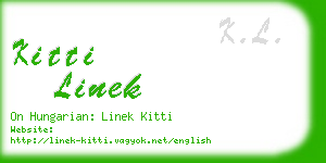 kitti linek business card